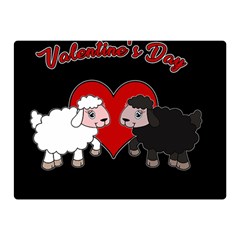 Valentines Day - Sheep  Double Sided Flano Blanket (mini)  by Valentinaart