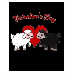 Valentines Day - Sheep  Drawstring Bag (small) by Valentinaart