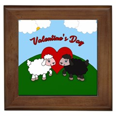 Valentines Day - Sheep  Framed Tiles by Valentinaart