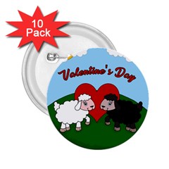 Valentines Day - Sheep  2 25  Buttons (10 Pack)  by Valentinaart