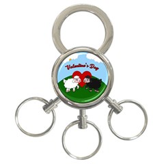 Valentines Day - Sheep  3-ring Key Chains by Valentinaart