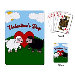 Valentines Day - Sheep  Playing Card by Valentinaart