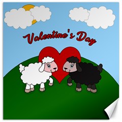 Valentines Day - Sheep  Canvas 16  X 16   by Valentinaart