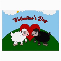 Valentines Day - Sheep  Large Glasses Cloth by Valentinaart