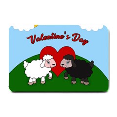 Valentines Day - Sheep  Small Doormat  by Valentinaart