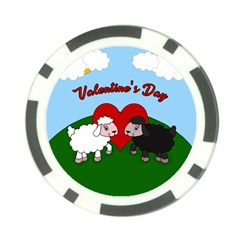 Valentines Day - Sheep  Poker Chip Card Guard (10 Pack) by Valentinaart