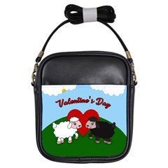 Valentines Day - Sheep  Girls Sling Bags by Valentinaart