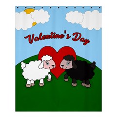 Valentines Day - Sheep  Shower Curtain 60  X 72  (medium)  by Valentinaart