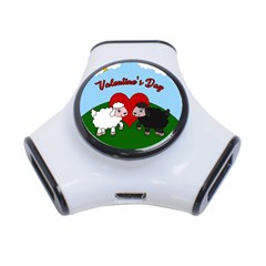 Valentines Day - Sheep  3-port Usb Hub by Valentinaart