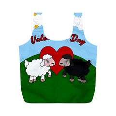 Valentines Day - Sheep  Full Print Recycle Bags (m)  by Valentinaart