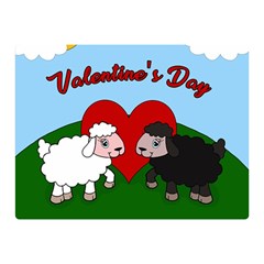 Valentines Day - Sheep  Double Sided Flano Blanket (mini)  by Valentinaart