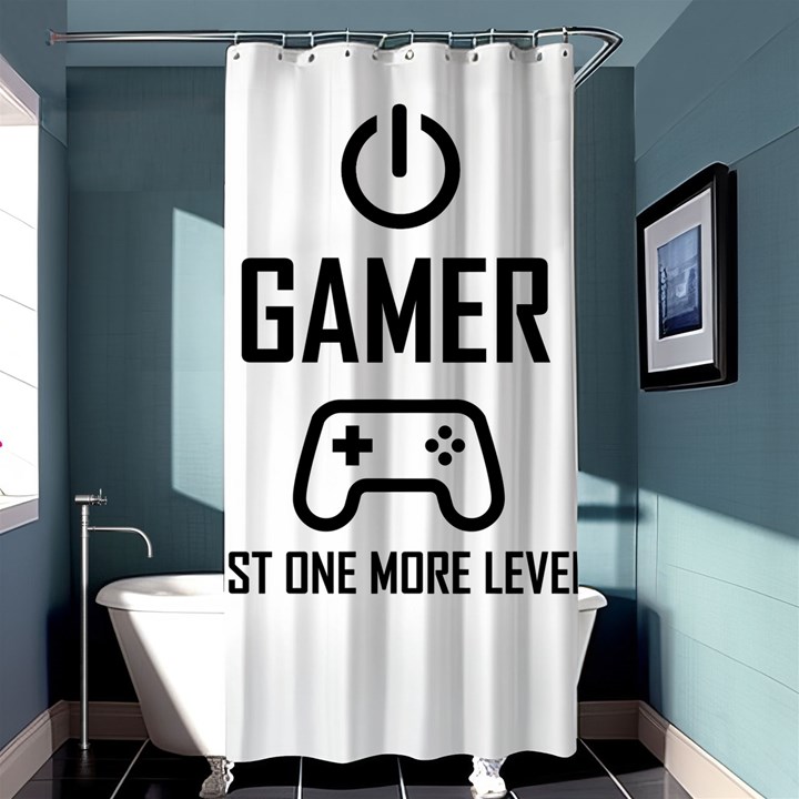 Gamer Shower Curtain 36  x 72  (Stall) 