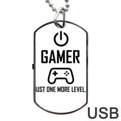 Gamer Dog Tag Usb Flash (two Sides) by Valentinaart