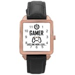 Gamer Rose Gold Leather Watch  Front