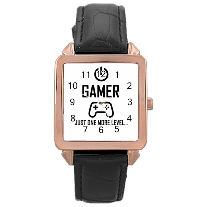 Gamer Rose Gold Leather Watch 