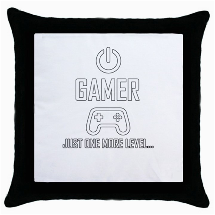 Gamer Throw Pillow Case (Black)