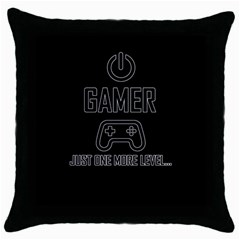 Gamer Throw Pillow Case (black) by Valentinaart