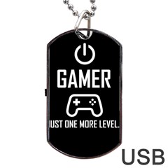 Gamer Dog Tag Usb Flash (one Side) by Valentinaart