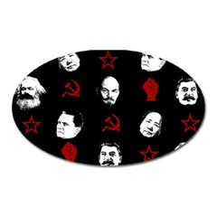 Communist Leaders Oval Magnet by Valentinaart