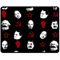 Communist Leaders Fleece Blanket (medium)  by Valentinaart