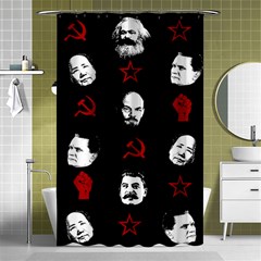 Communist Leaders Shower Curtain 48  X 72  (small)  by Valentinaart