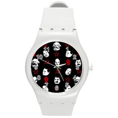 Communist Leaders Round Plastic Sport Watch (m) by Valentinaart