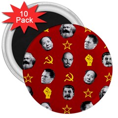 Communist Leaders 3  Magnets (10 Pack)  by Valentinaart