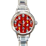 Communist Leaders Round Italian Charm Watch Front