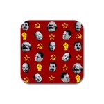 Communist Leaders Rubber Square Coaster (4 pack)  Front