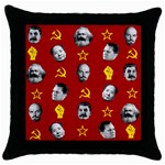 Communist Leaders Throw Pillow Case (Black) Front