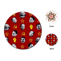 Communist Leaders Playing Cards (round)  by Valentinaart