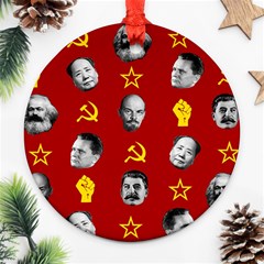 Communist Leaders Round Ornament (two Sides) by Valentinaart