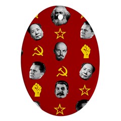 Communist Leaders Oval Ornament (two Sides) by Valentinaart