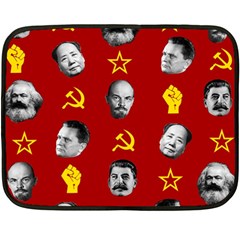 Communist Leaders Double Sided Fleece Blanket (mini)  by Valentinaart