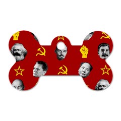 Communist Leaders Dog Tag Bone (one Side) by Valentinaart