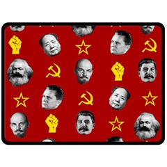 Communist Leaders Fleece Blanket (large)  by Valentinaart