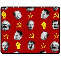 Communist Leaders Fleece Blanket (medium)  by Valentinaart