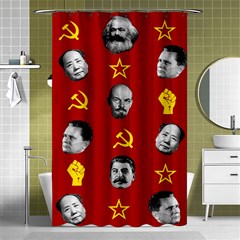 Communist Leaders Shower Curtain 48  X 72  (small)  by Valentinaart