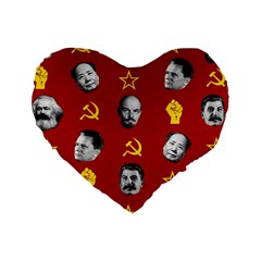 Communist Leaders Standard 16  Premium Heart Shape Cushions by Valentinaart