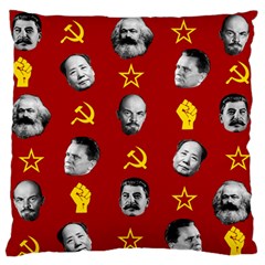 Communist Leaders Large Flano Cushion Case (one Side) by Valentinaart