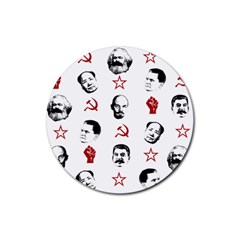 Communist Leaders Rubber Coaster (round)  by Valentinaart