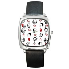 Communist Leaders Square Metal Watch by Valentinaart