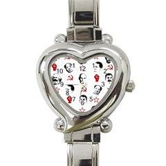 Communist Leaders Heart Italian Charm Watch by Valentinaart