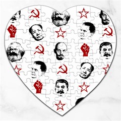 Communist Leaders Jigsaw Puzzle (heart) by Valentinaart