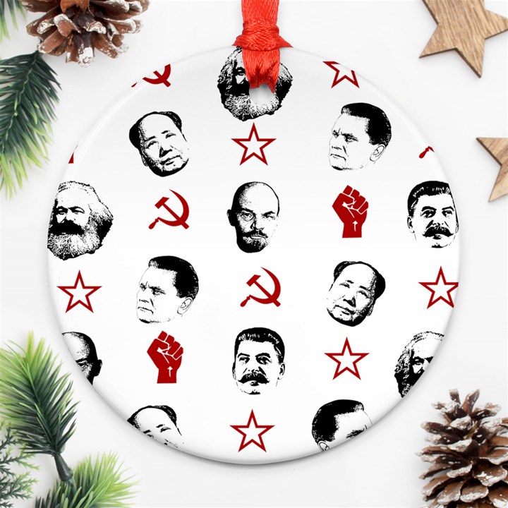 Communist Leaders Round Ornament (Two Sides)