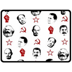 Communist Leaders Fleece Blanket (large)  by Valentinaart