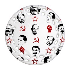 Communist Leaders Ornament (round Filigree) by Valentinaart