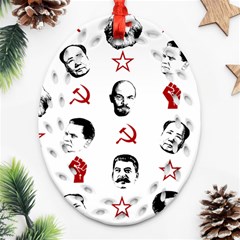 Communist Leaders Ornament (oval Filigree) by Valentinaart