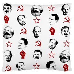 Communist Leaders Large Flano Cushion Case (two Sides) by Valentinaart