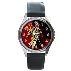 Lenin  Round Metal Watch by Valentinaart